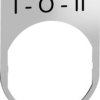 Label holder, printed with “I-0-II”, for Harmony XB4/XB5, ZBYM2186