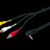 4-pin jack plug 3.5-mm to 3 RCA plugs