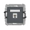 MINI Gniazdo telefoniczne pojedyncze 1xRJ11 4-stykowy beznarzędziowe grafitowy mat 28MGT-1