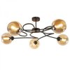 Lampa sufitowa nowoczesna 5xE27 VESPER BLACK/HONEY