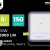 Naświetlacz Led Proxim+ 100W 4000K 15000Lm 230V Ip65 Forever Light 150Lm/W 5...