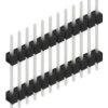 Pin header, 12 pole, pitch 2.54 mm, straight, black, 10056620