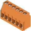 PCB terminal, 6 pole, pitch 5.08 mm, AWG 26-12, 20 A, clamping bracket, orange, 1001870000
