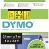 Taśma do nadruku DYMO S0720980, 24 mm x 7 m, Kolor taśmy: żółty / Kolor nadruku: czarny DYMO S0720980, 24 mm x 7 m, Kolo
