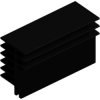 Extruded heatsink, (L x W x H) 75 x 30 x 45 mm, 5.7 to 2.2 K/W, black anodized, SK 481 75 SA