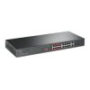 Switch 19 RACK 16x port RJ45 (Fast Ethernet 100Mb/s, w tym 16x PoE+) + 2x port RJ45 (Gigabit Ethernet 1000Mb/s) + 2x port SFP pr