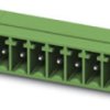 Pin header, 3 pole, pitch 3.81 mm, angled, green, 1817819