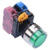 YW4L-AF2E11Q3G Green 12V illuminated 22mm Metal Bezel Maintained Shrouded Push Button Switch 1NO-1NC IP65 IDEC