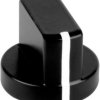 Toggle knob, 6 mm, aluminum, black, Ø 24.5 mm, H 19 mm, 5583.6631