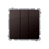 Simon Basic Łącznik potrójny z podświetleniem LED (moduł) 10AX, 250V~, szybkozłącza czekoladowy BMW31L.01/47
