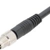 Sensor actuator cable, M8-cable plug, straight to open end, 4 pole, 5 m, PVC, black, 4 A, 79 3381 45 04