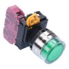 YW4L-AF2E01Q0G Green 22mm Metal Bezel Maintained Shrouded Push Button Switch NC IP65 IDEC