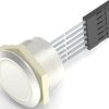 Vandal-proof pushbutton, 1 pole, silver, illuminated  (RGB), 1 A/24 VDC, mounting Ø 22.2 mm, IP68, 2342836-8