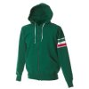 JRC Bluzy i polary 988276 Unisex XL Zip Lunga XL Zielony Bawełna 100