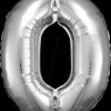 9906285 AMSCAN foil balloon, number 0, silver