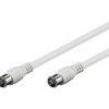 kabel przyłączeniowy SAT,szybkozłączka F, ekranowanie 100%, Biały