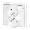 Gniazdo podwójne p/t 2x2P+Z Luna, 16A, 250V, PT-6LR, biały,OR-OE-7606/W