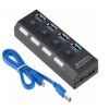 HUB USB 3.0 4-PORT AKTYWNY Z WYŁĄCZNIKIEM