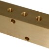 Manifolds, L 52 mm, brass, for 6 x 1 tubing, 50.222