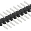 Pin header, 10 pole, pitch 2.54 mm, straight, black, 10050254