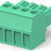 PCB terminal, 4 pole, pitch 3.5 mm, AWG 30-14, 11 A, cage clamp, green, 284506-4