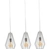 Lampa wisząca loftowa 3xE27 LEX SILVER