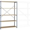 Manuflex RP1028.0001 Moduł podstawowy regału 140 kg (S x W x G) 970 x 2000 x 600 mm stal malowany proszkowo szary, zielo