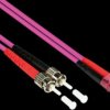 LW-805LT4 Duplex Jumper OM4 50/125µ LC/ST, 5m, violet