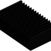 Extruded heatsink, (L x W x H) 100 x 160 x 40 mm, 1.35 to 0.6 K/W, black anodized, 10022659