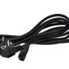 Kabel; zasilający; AK-PC-06A; gniazdo IEC C13 IBM proste; wtyk sieciowy CEE 7/7 kątowy; 3m; czarny; 3 żyły; 0,75mm2; 10A; Akyga;