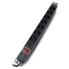 Listwa zasilająca do szaf serwerowych 19'' - 7 gniazd 16A - 2m - czarna - Lanberg PDU-07E-0200-BK