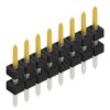 Pin header, 8 pole, pitch 2 mm, straight, black, 10062850