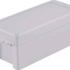 Obudowa Poliwęglan V0 szerokość zew. 80 mm długość zew. 191 mm wys. zew. 90 mm Bopla IP66, IP68 Jasnoszary