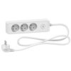 Przedłużacz 3-gniazd. z łącz. 1,5m biały