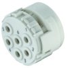 Plug insert, 6 pole, crimp connection, straight for circular connector M23, 09151063001