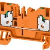 Through terminal block, snap-in, 2.5 mm², 24 A, 8 kV, orange, 2875140000