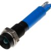 Lampka kontrolna do montażu panelowego 12V dc, niebieska 6mm LED Czarny Końcówka lutownicza RS PRO
