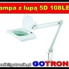 Lampa kosmetyczna z lupą biurkowa 5D 108LED prostokątna