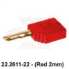 Banana plug - 2mm Red male (22.2611-22) - Multi-Contact
