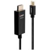 LINDY 40920 Active Mini DisplayPort to HDMI Cable with HDR 0.5m 4K 60Hz Black