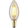 LightMe LM85052 LED Candle 4.5W Amber E14 35x97mm Nostalgic Golden Glow