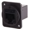 Złącze XLR Montaż panelowy XLR Żeński Czarny