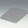 Front plate, aluminum, (W x H x D) 125.9 x 2 x 176 mm, gray, B4113106