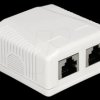 86197 Network Wall Outlet 2 Port Cat.6A LSA