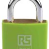 Kłódka średnica szekli: 6mm RS PRO z kluczem W budynkach, na zewnątrz mosiężna Zielony