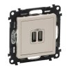 VALENA LIFE Gniazdo ładowarka USBx2 kremowe 753212 LEGRAND