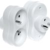 Rozgałeźnik wtyczkowy 2-gniazda z/u biały R-270P