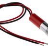 Lampka kontrolna do montażu panelowego 24V dc, czerwona 8mm LED Chrom Wyprowadzenia RS PRO