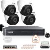 Zestaw monitoringu IP BCS Basic 4x Kamera BCS-B-EIP45VSR3(2.0) Rejestrator z dyskiem 1TB