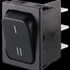 01834.3309-00 Rocker switch, 2-pin, UM, black, I-II